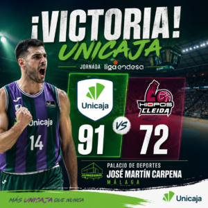 partido baloncesto unicaja vs hiopos lleida